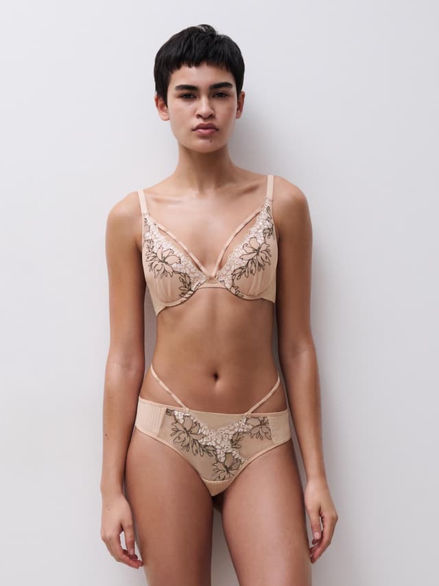 Chantelle Soutien-gorge Coques Push-up - Beige / Noir - Spice