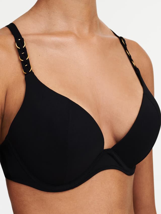 Chantelle Soutien-gorge Coques Push-up Bretelles Multi-positions - Noir - Emblem