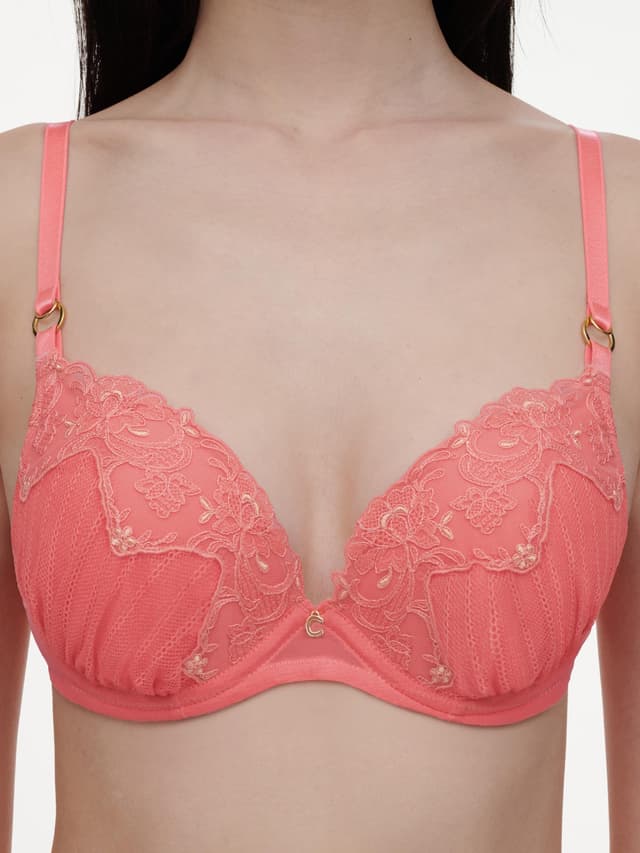 Chantelle Soutien-gorge Coques Push-up - Corail - Cabaret Sauvage