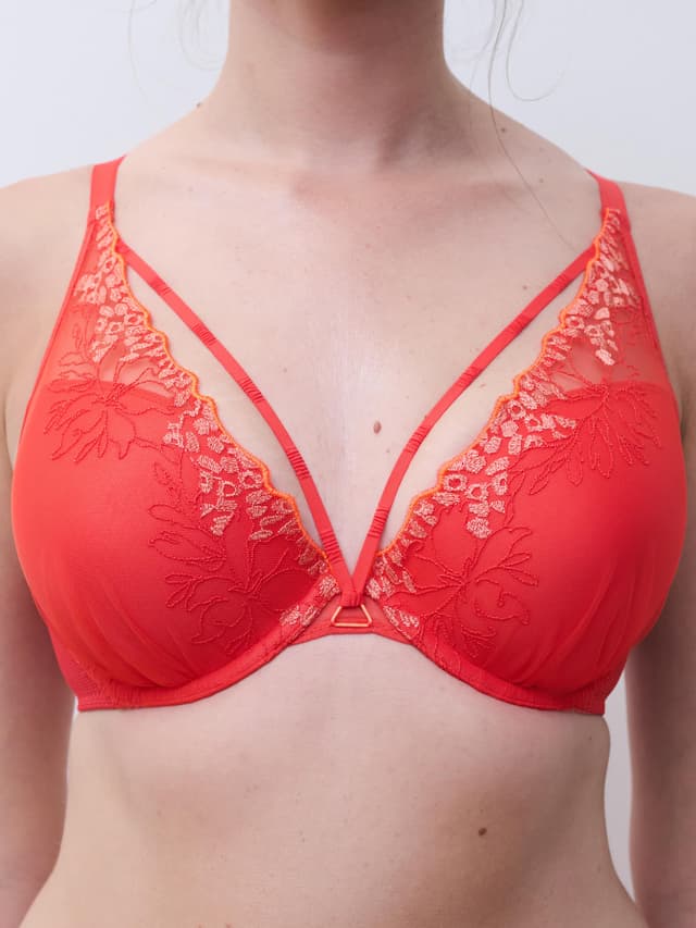 Chantelle Soutien-gorge Coques Push-up - Rouge Cocktail - Spice