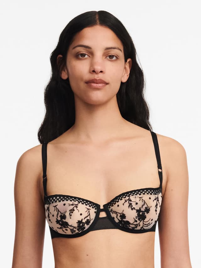 chantelle Soutien-gorge corbeille - Beige doré / Noir - Suzy