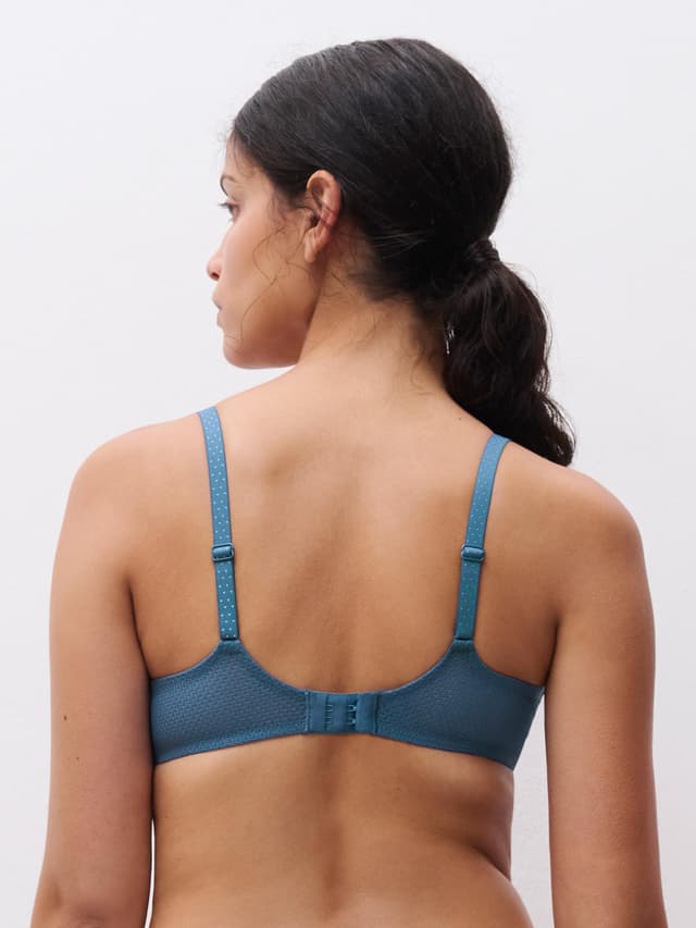 Chantelle Soutien-gorge Corbeille - Bleu Jeans Denim - Fleurs Signature