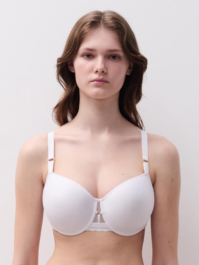 chantelle Soutien-gorge corbeille mémoire de forme - Blanc - Monogram