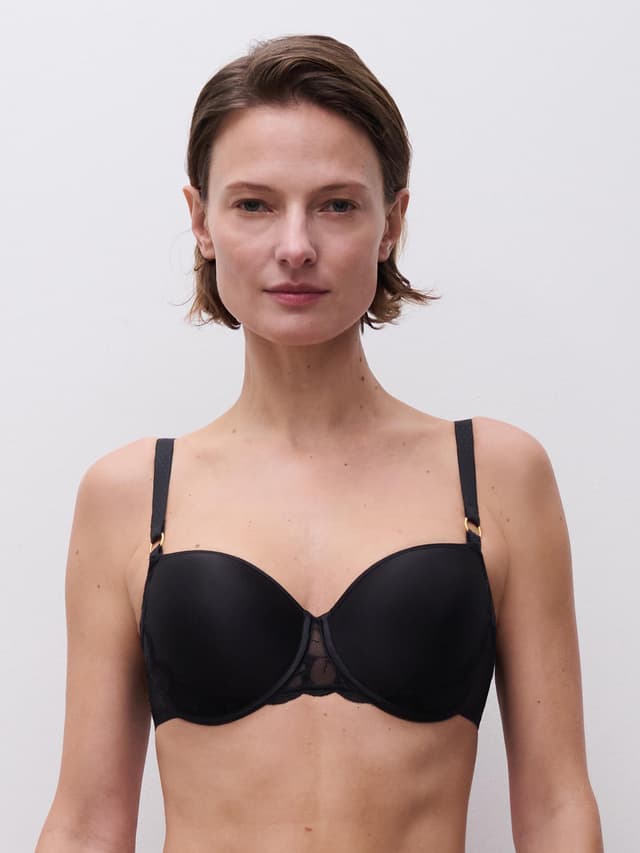 chantelle Soutien-gorge corbeille mémoire de forme - Noir - Fleurs
