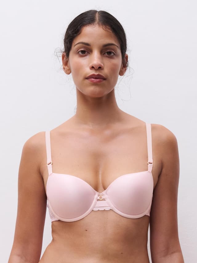 chantelle Soutien-gorge corbeille mémoire de forme - Rose nymphea / Lavandin - Monogram