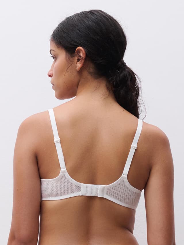 Chantelle Soutien-gorge Corbeille - Milk Satin - Fleurs Signature