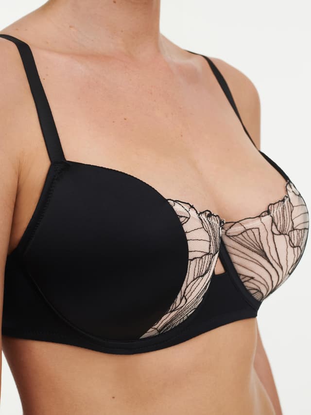 Chantelle Soutien-gorge Corbeille Mousse - Noir / Beige Doré - Tattoo Love