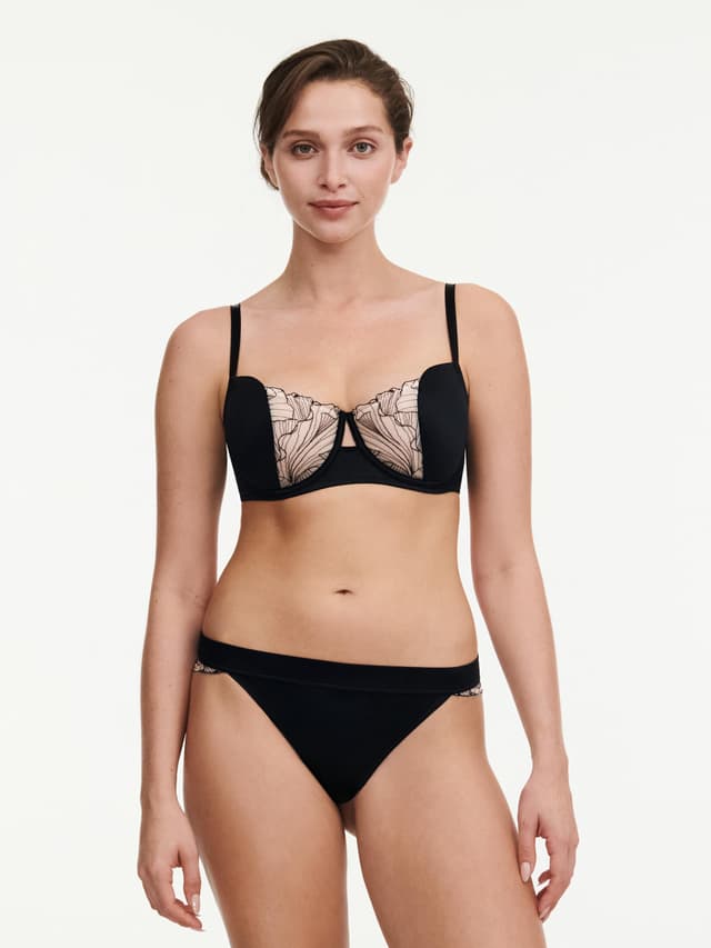 Chantelle Soutien-gorge Corbeille Mousse - Noir / Beige Doré - Tattoo Love