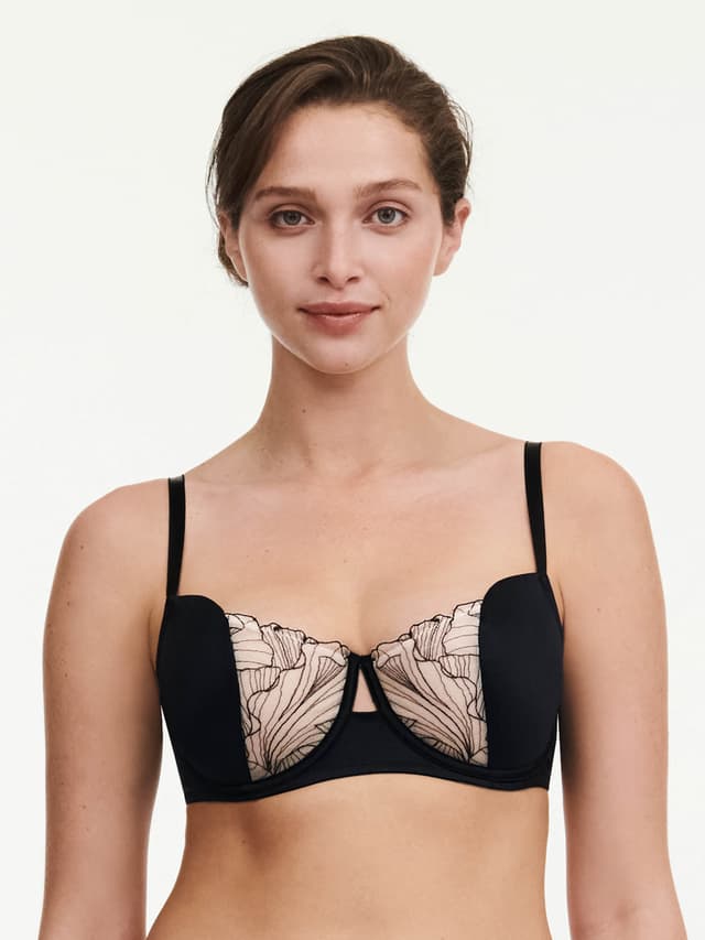chantelle Soutien-gorge corbeille mousse - Noir / Beige doré - Tattoo Love
