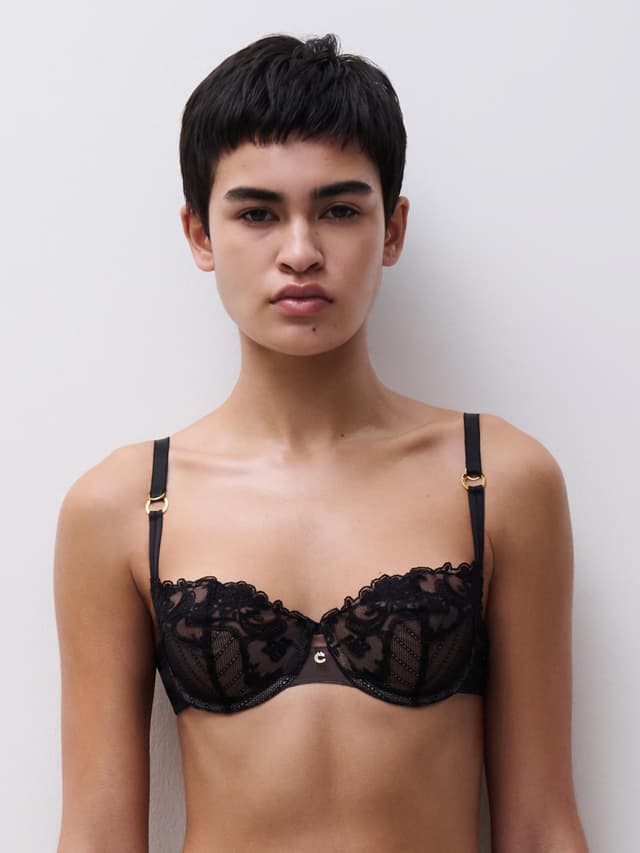 chantelle Soutien-gorge corbeille - Noir - Cabaret Sauvage