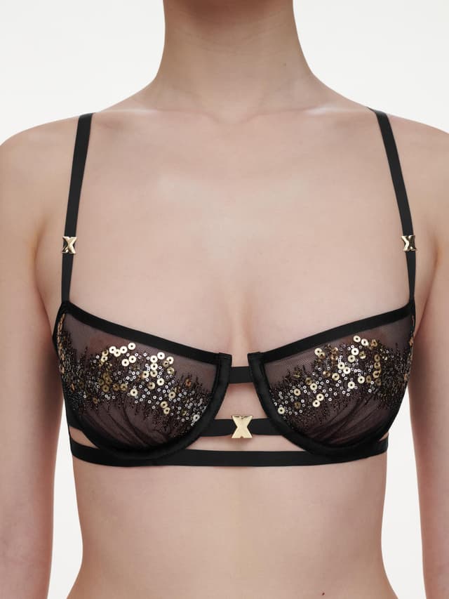 Chantelle Soutien-gorge Corbeille - Noir Pailleté - Genesis