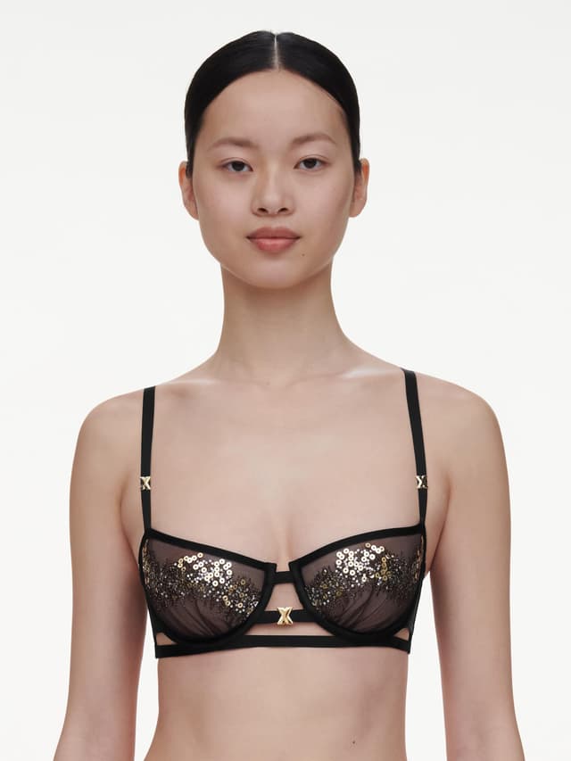 chantelle Soutien-gorge corbeille - Noir pailleté - Genesis