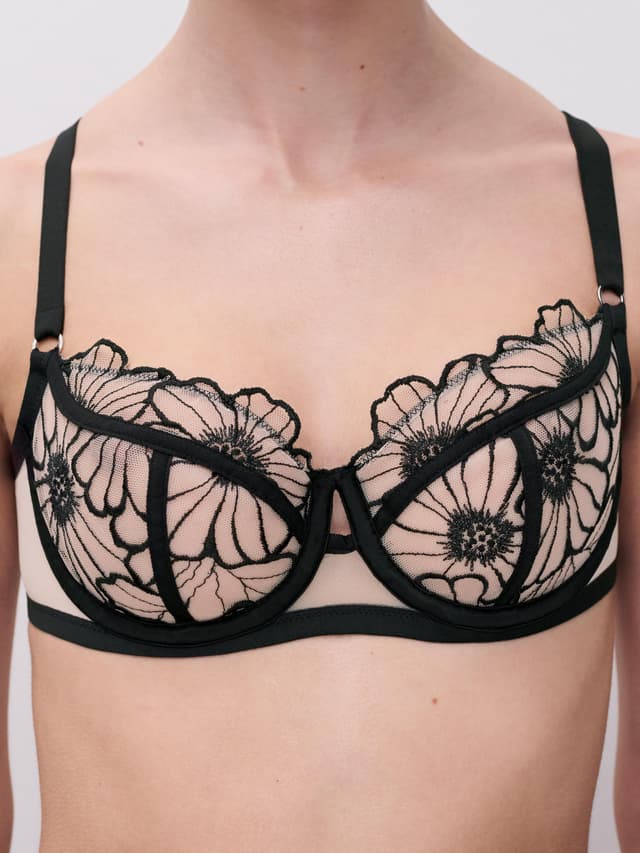 Chantelle Soutien-gorge Corbeille - Noir / Rose Pâle - Lush