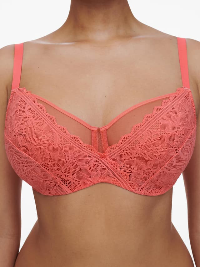Chantelle Soutien-gorge Emboîtant - Corail - Floral Touch