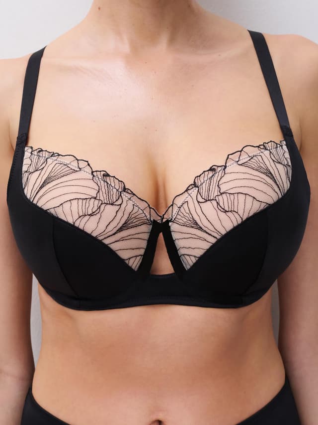 Chantelle Soutien-gorge Emboîtant - Noir / Beige Doré - Tattoo Love