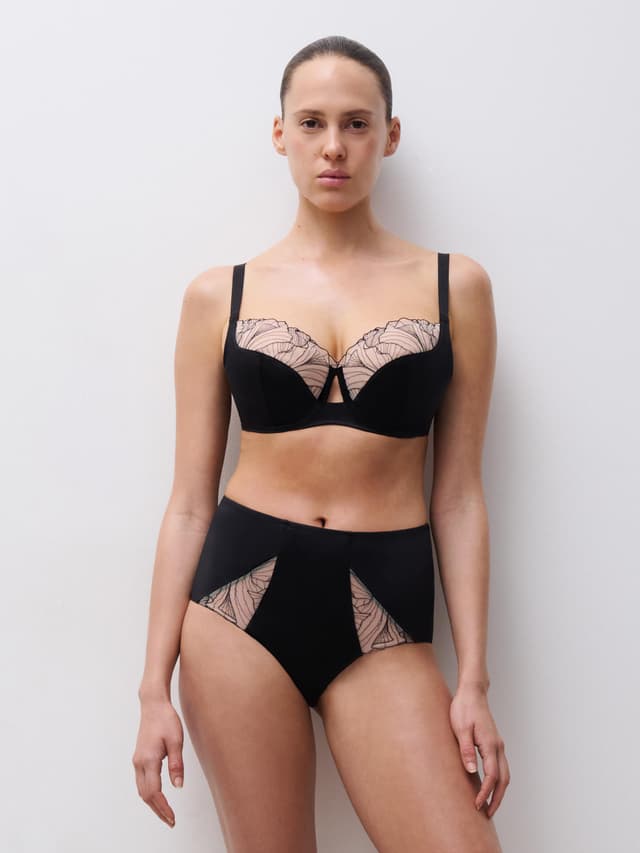 Chantelle Soutien-gorge Emboîtant - Noir / Beige Doré - Tattoo Love