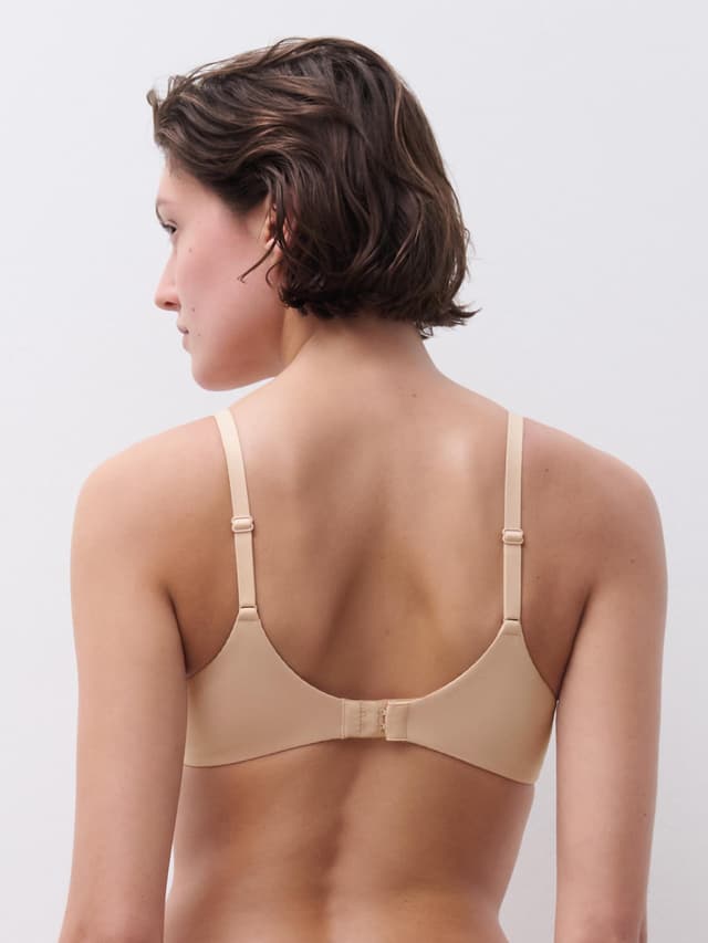 Chantelle Soutien-gorge Mémoire De Forme Emboîtant - Beige Doré - Floral Touch