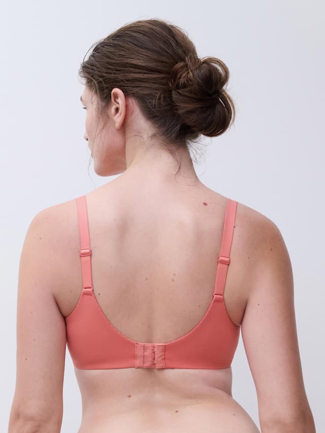 Chantelle Soutien-gorge Mémoire De Forme Emboîtant - Corail - Floral Touch