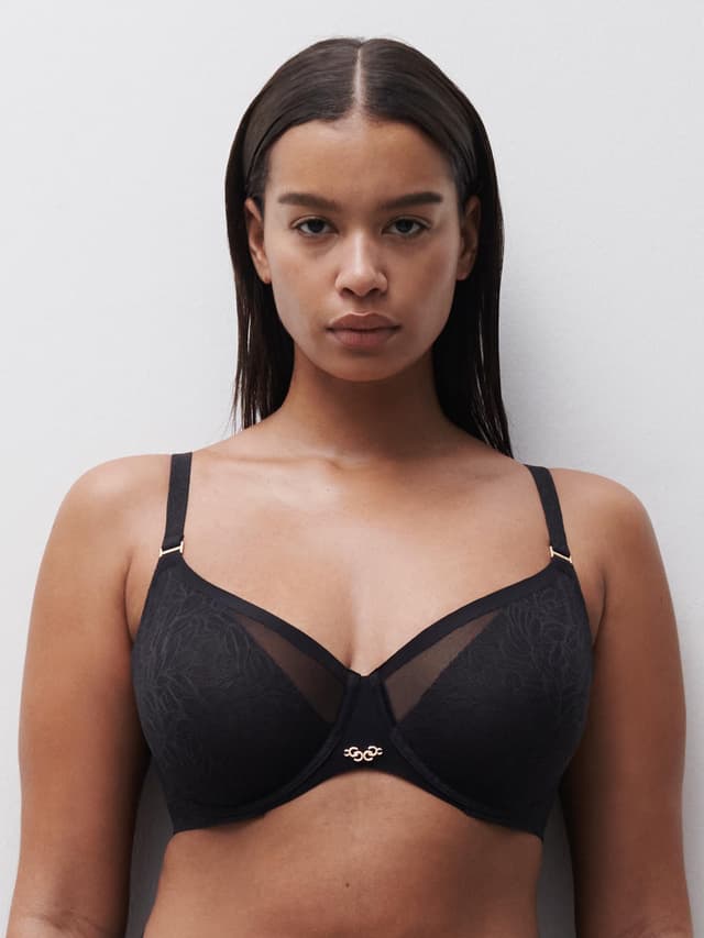 chantelle Soutien-gorge moulé emboîtant - Noir - Pure Lace