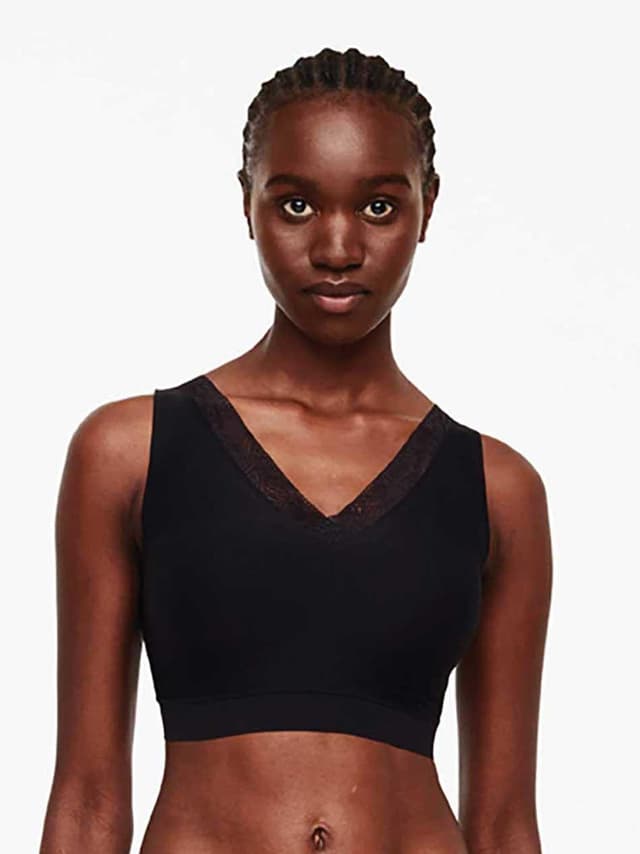 chantelle Soutien-gorge sans armature coques dentelle - Noir - SoftStretch