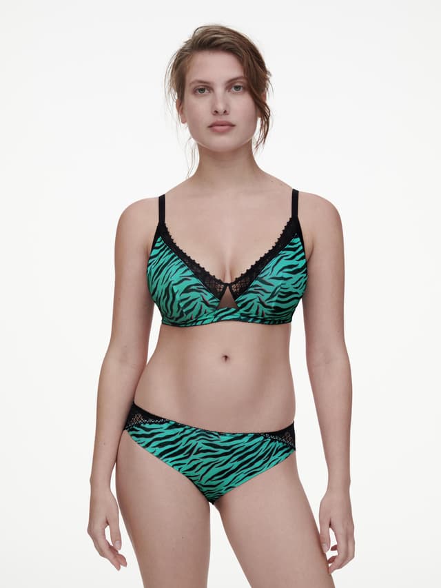 Chantelle Soutien-gorge Sans Armature Maintien - Zèbre Emeraude - Pulse