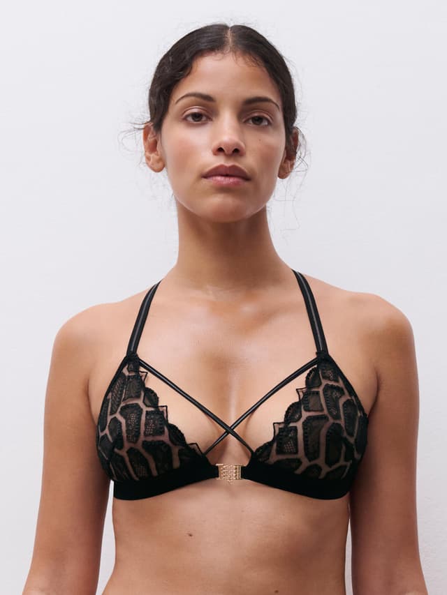 chantelle Soutien-gorge sans armature - Noir - Reptilia