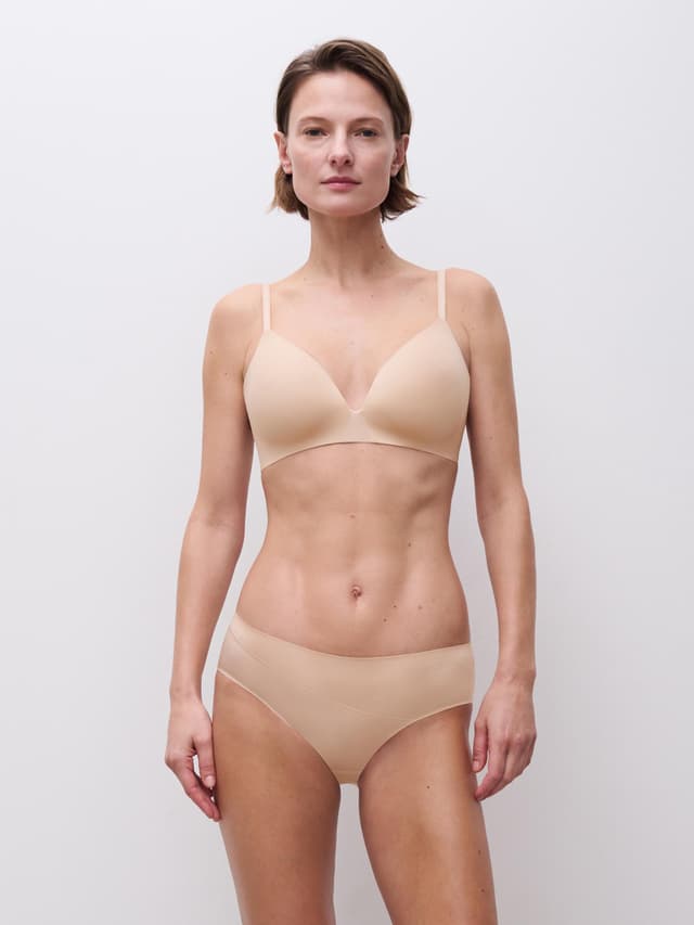 Chantelle Soutien-gorge Sans Armature Triangle Coques - Beige Doré - Essentiall