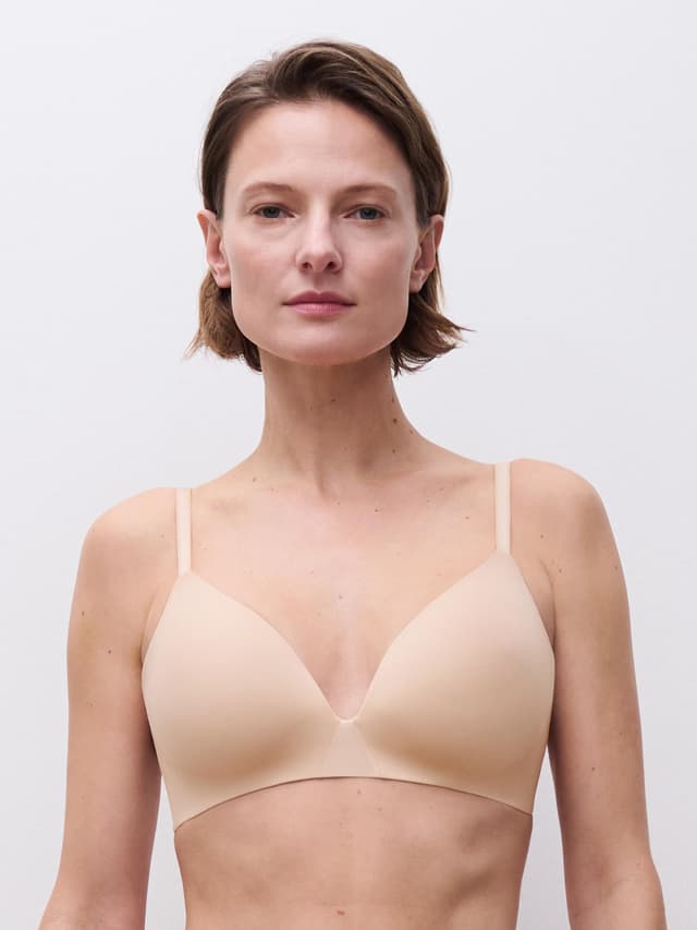 chantelle Soutien-gorge sans armature triangle coques - Beige doré - Essentiall