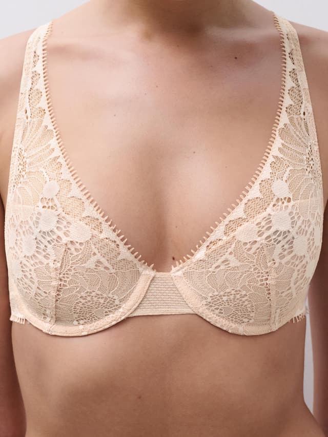 Chantelle Soutien-gorge Spacer Plongeant - Beige Doré - Day To Night