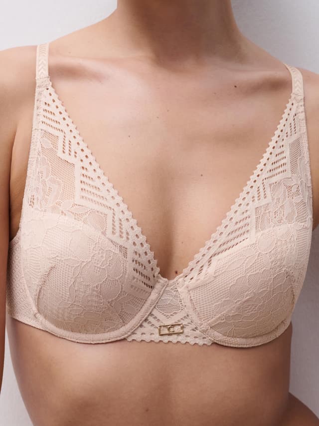 Chantelle Soutien-gorge Spacer Plongeant - Beige Doré - Origins
