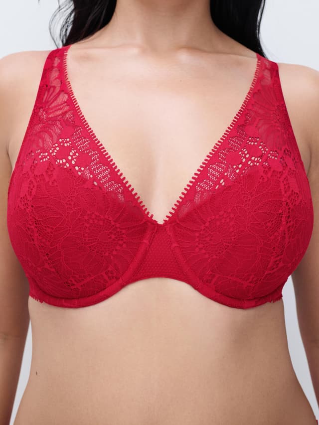 Chantelle Soutien-gorge Spacer Plongeant - Coquelicot - Day To Night