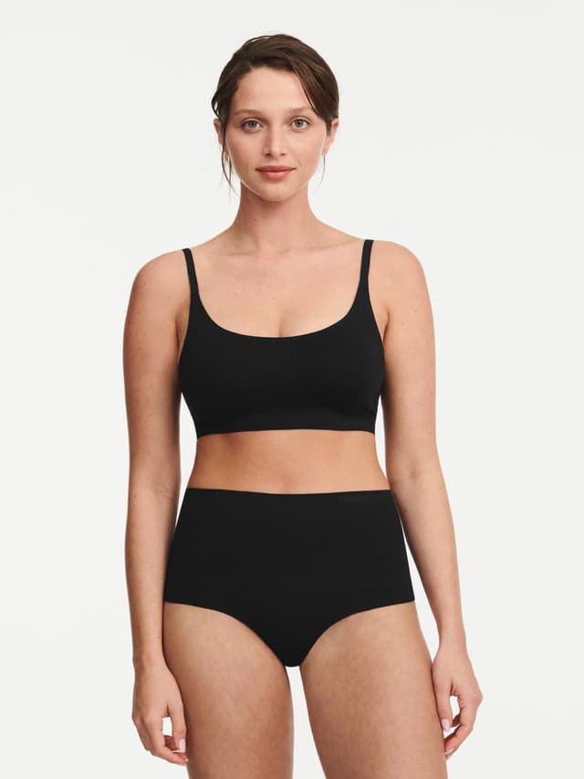 Chantelle String Gainant Taille Haute - Noir - Smooth Comfort