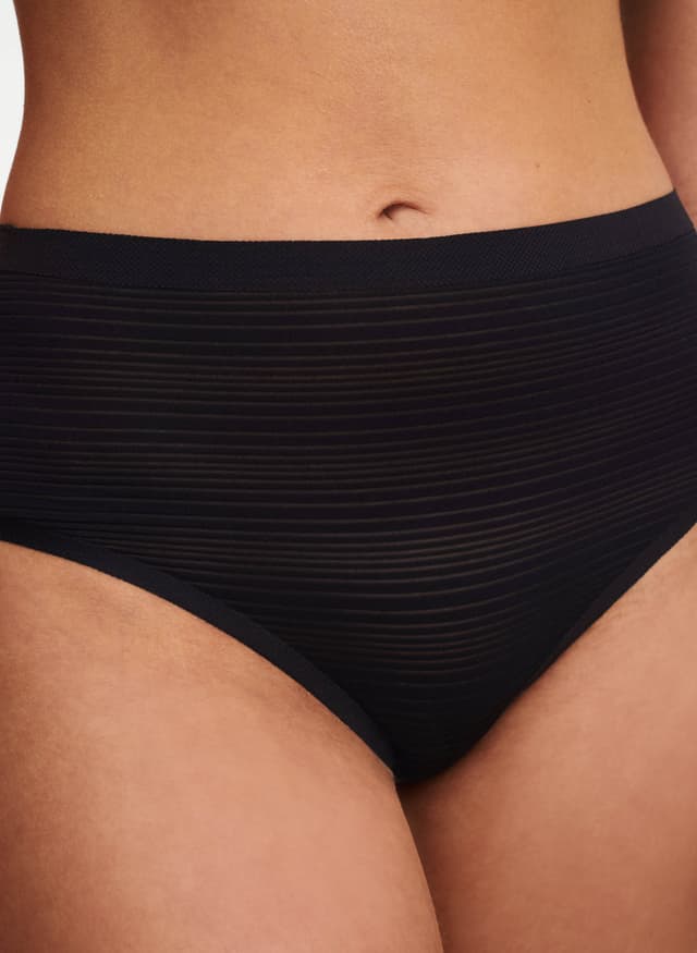 Chantelle String Taille Haute - Noir - SoftStretch Stripes