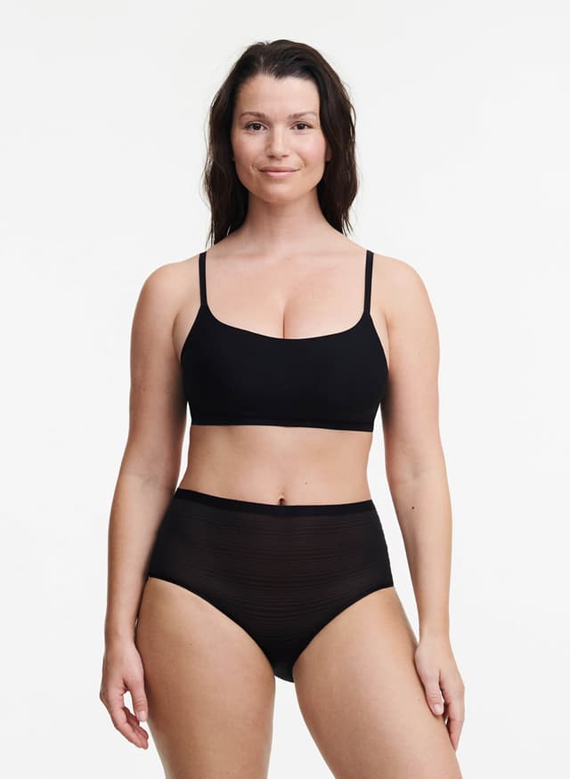 Chantelle String Taille Haute - Noir - SoftStretch Stripes