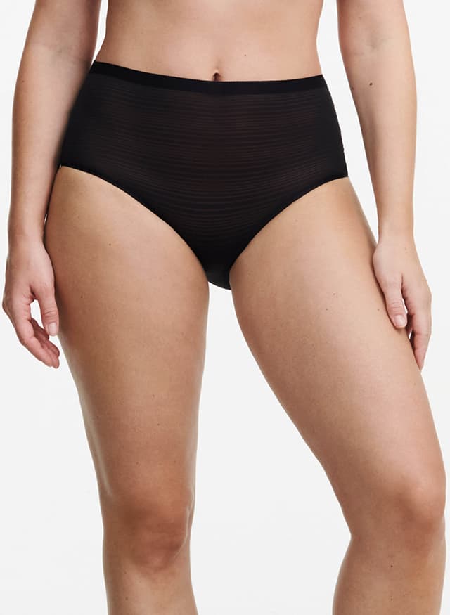 chantelle String taille haute - Noir - SoftStretch Stripes