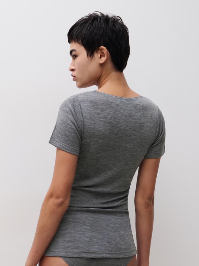 Chantelle T-shirt Manches Courtes - Gris Chiné - Juliana