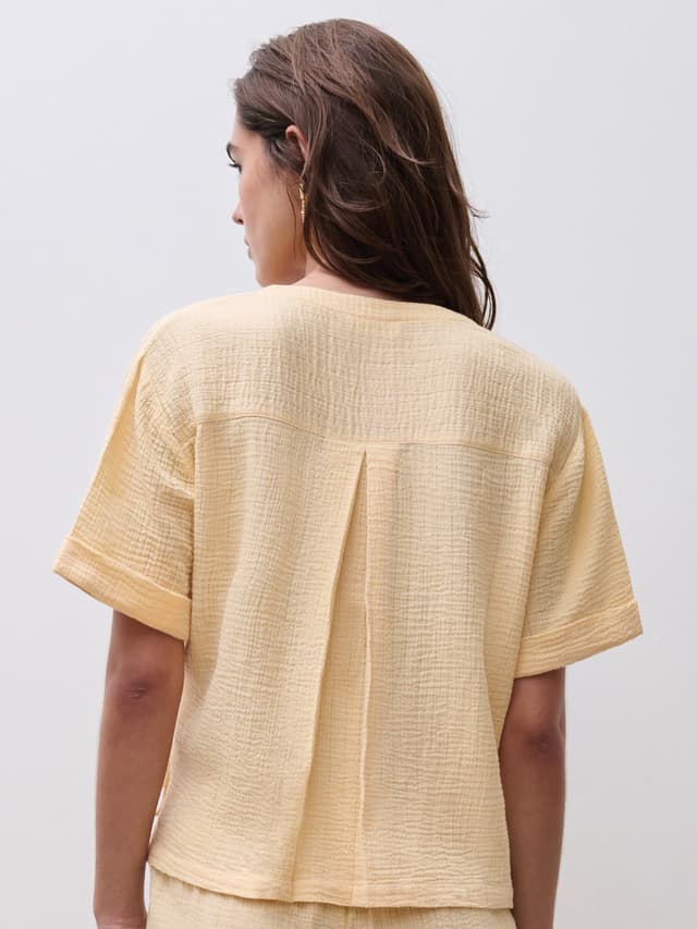 Chantelle T-shirt Manches Courtes - Jaune Tournesol - Saga