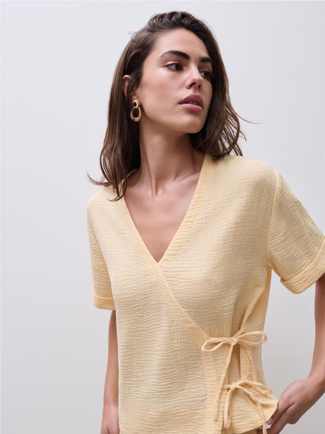 Chantelle T-shirt Manches Courtes - Jaune Tournesol - Saga