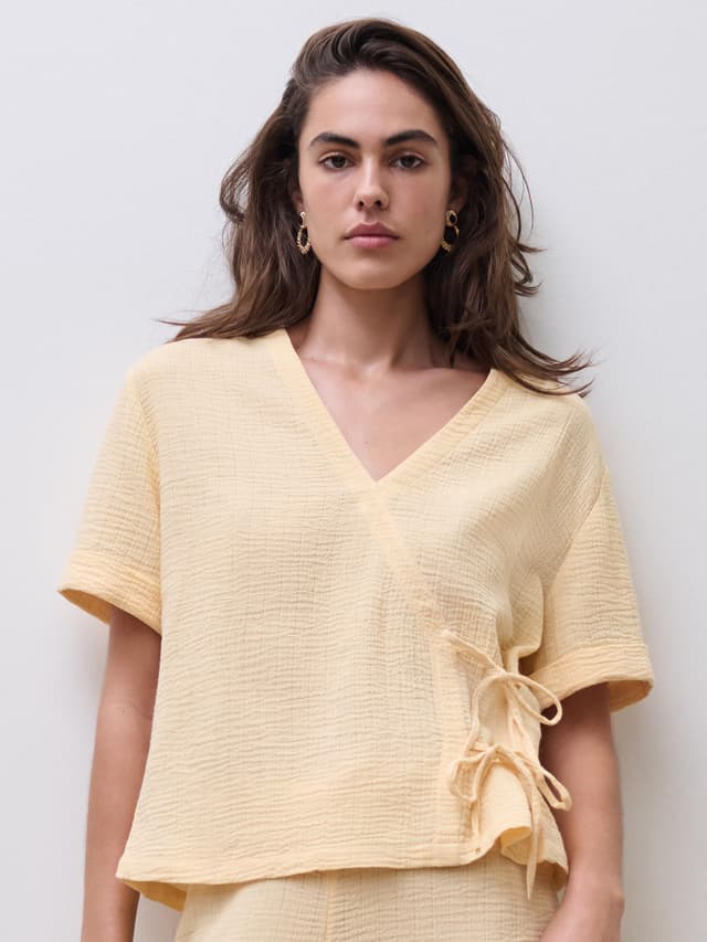 chantelle T-shirt manches courtes - Jaune tournesol - Saga