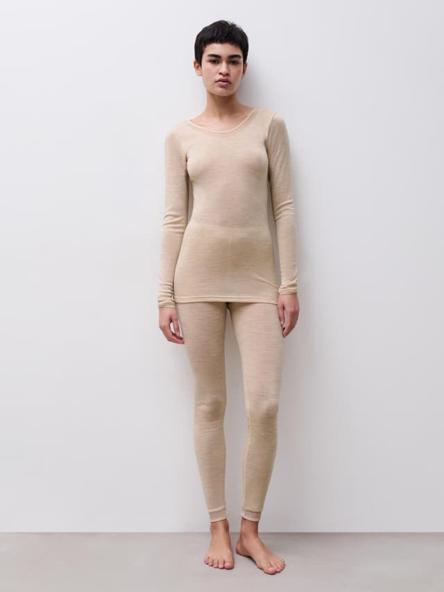 Chantelle T-shirt Manches Longues - Beige Chiné - Juliana