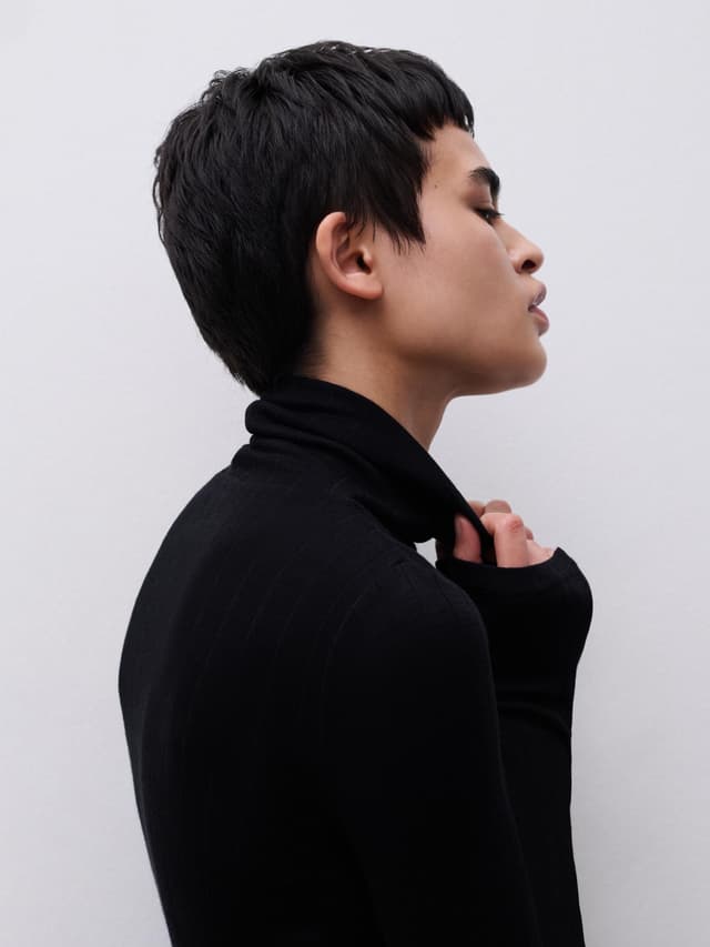 Chantelle T-shirt Manches Longues Col Roulé - Noir - Thermo Comfort