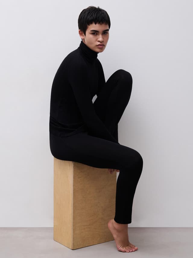 Chantelle T-shirt Manches Longues Col Roulé - Noir - Thermo Comfort