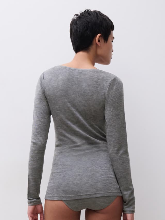 Chantelle T-shirt Manches Longues - Gris Chiné - Juliana