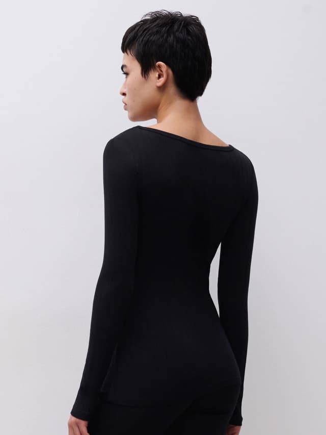 Chantelle T-shirt Manches Longues - Noir - Thermo Comfort