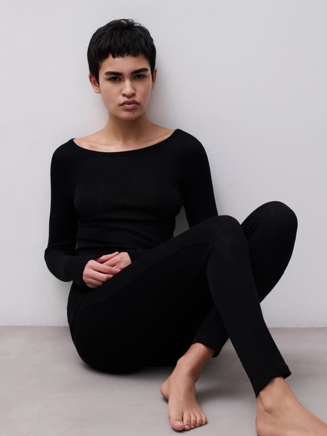 Chantelle T-shirt Manches Longues - Noir - Thermo Comfort