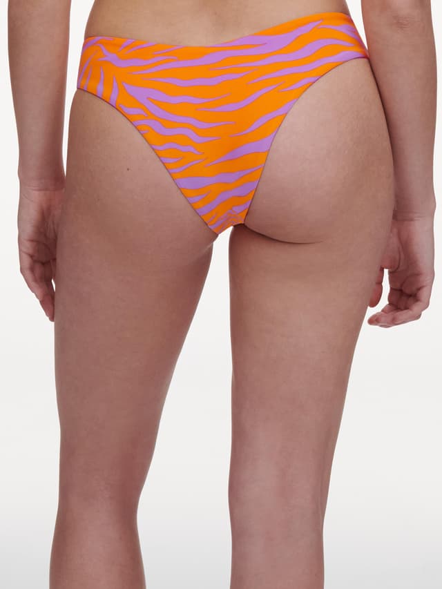 Chantelle Tanga - Imprimé Zebre Orange/Mauve - Easy Pop