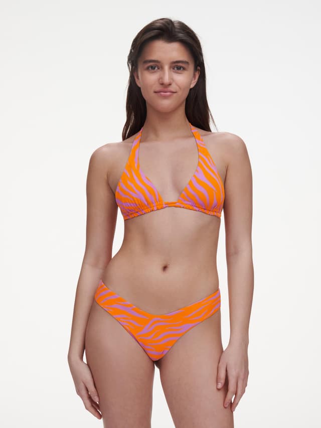 Chantelle Tanga - Imprimé Zebre Orange/Mauve - Easy Pop