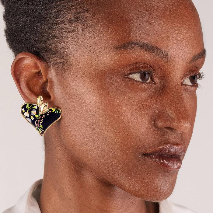 Christian Lacroix Boucles D'oreilles Cœur Spring Labyrinth