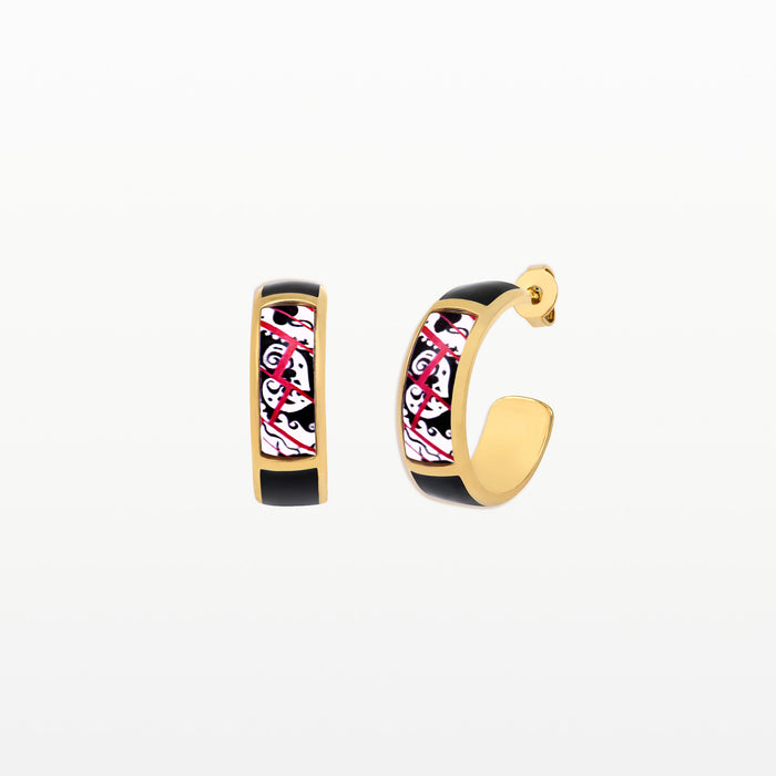 Christian Lacroix Boucles D'oreilles Créole Heart Shake