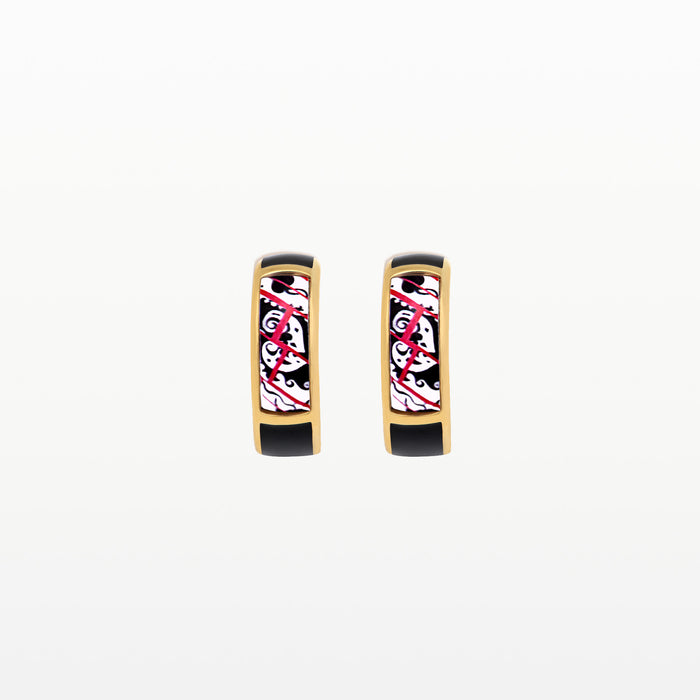 Christian Lacroix Boucles D'oreilles Créole Heart Shake